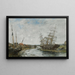 La Touques eb Marée basse - Eugène Boudin — ingelijst kunstwerk aan de muur