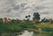 De boerderij, omgeving van Duinkerke (Casusconflict) - Eugène Boudin — weergave van het kunstwerk