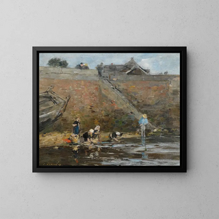 Eugne Boudin - Laveuses Au Bord Dune Rivire.webp