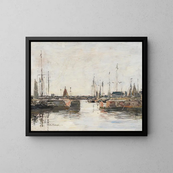 De Trouville-ingang - Eugène Boudin — ingelijst kunstwerk aan de muur