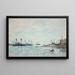 Luchtvaartuigreproductie voorstad Villefranche - Eugène Boudin — ingelijst kunstwerk aan de muur