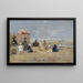 op het strand - Eugène Boudin — ingelijst kunstwerk aan de muur