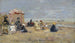op het strand - Eugène Boudin — weergave van het kunstwerk