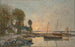 Plougastel De oversteek van de veerboot - Eugène Boudin — weergave van het kunstwerk