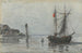 Rade bij Honfleur-omgeving - Eugène Boudin — weergave van het kunstwerk