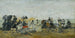 Strandscène in Trouville - Eugène Boudin — weergave van het kunstwerk