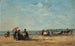 Strandscène (Conflictopstelling) - Eugène Boudin — weergave van het kunstwerk