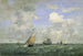 schepen en zeilboten die Le Havre verlaten - Eugène Boudin — weergave van het kunstwerk