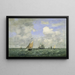 schepen en zeilboten die Le Havre verlaten - Eugène Boudin — ingelijst kunstwerk aan de muur