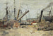 De trawlers - Eugène Boudin — weergave van het kunstwerk