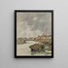 Trouville schilderij, de haven, ebbe - Eugène Boudin — ingelijst kunstwerk aan de muur