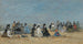 Trouville, strandscène - Eugène Boudin — weergave van het kunstwerk