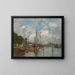 Een hoekje van de haven in Trouville - Eugène Boudin — ingelijst kunstwerk aan de muur