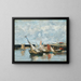 Booten in Trouville, eb en vloed - Eugène Boudin — ingelijst kunstwerk aan de muur