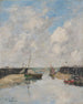 Trouville, de pieres - Eugène Boudin — weergave van het kunstwerk
