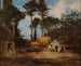 Een boerderij in Bretagne - Eugène Boudin — weergave van het kunstwerk