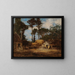 Een boerderij in Bretagne - Eugène Boudin — ingelijst kunstwerk aan de muur