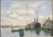 Zeegezicht schilderij aan de Giudecca, Venetië - Eugène Boudin — weergave van het kunstwerk