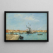 Venice, the Grand Canal, steamers and gondolas - Eugène Boudin — framed artwork on a wall