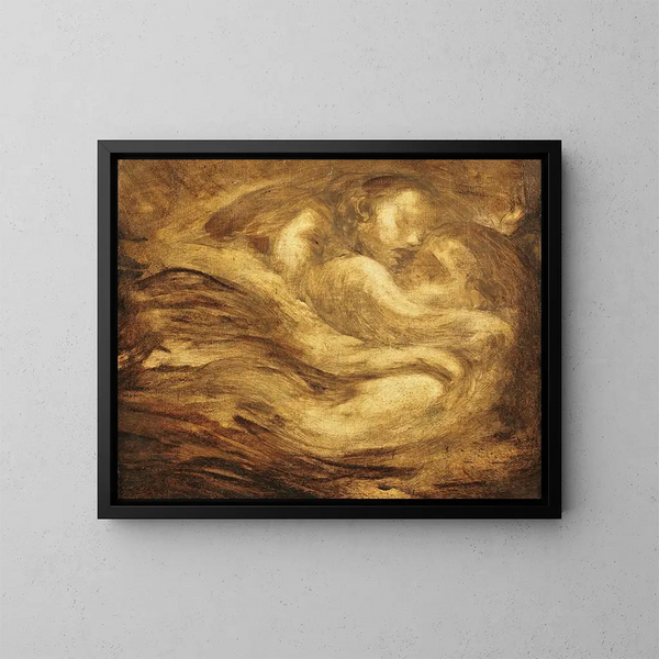 Kinderen die slapen - Eugène Carrière — ingelijst kunstwerk aan de muur