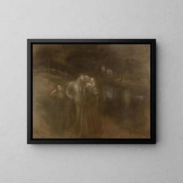 De jonge moeders - Eugène Carrière — ingelijst kunstwerk aan de muur