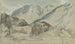 Berglandschap - Eugène Delacroix — weergave van het kunstwerk