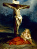 Maria Magdalena aan het kruis - Eugène Delacroix — weergave van het kunstwerk