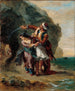 Selim en Zuleika - Eugène Delacroix — weergave van het kunstwerk