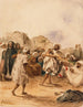 De rondtrekkende spelers - Eugène Delacroix — weergave van het kunstwerk