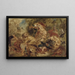 De jacht op de leeuw - Eugène Delacroix — ingelijst kunstwerk aan de muur