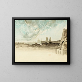 Eugne Delacroix - The Roofs Of Paris.webp