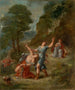 De lente: Eurydice gebeten door een slang tijdens het plukken van bloemen, de dood van Eurydice - Eugène Delacroix — weergave van het kunstwerk