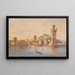 View of Rhodes - Eugène Flandin — framed artwork on a wall