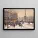 Figuren in de sneeuw, Place de la Concorde, Parijs - Eugène Galien-Laloue — ingelijst kunstwerk aan de muur