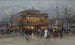 Het Théâtre du Châtelet, Parijs - Eugène Galien-Laloue — weergave van het kunstwerk
