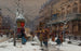 Boulevard de Paris in de winter - Eugène Galien-Laloue — weergave van het kunstwerk