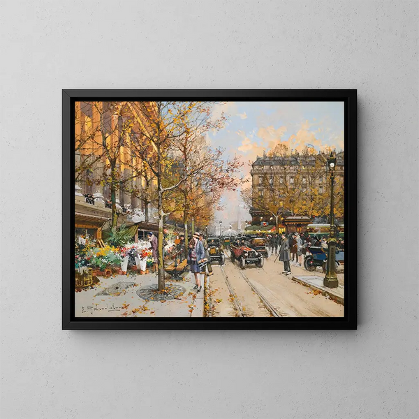 Place de la Madeleine - Eugène Galien-Laloue — ingelijst kunstwerk aan de muur