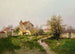 Landschap in de buitenwijken van Barbizon - Eugène Galien-Laloue — weergave van het kunstwerk