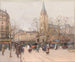 van Vue des boulevards Saint-Germain-des-Prés - Eugène Galien-Laloue — weergave van het kunstwerk