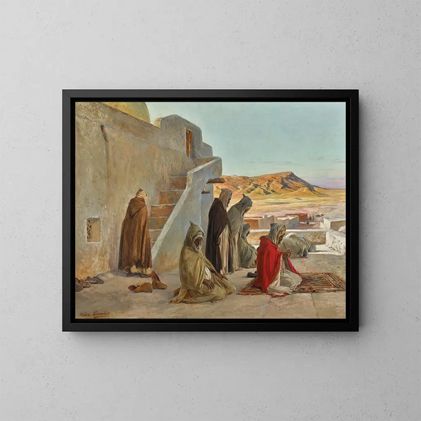Avondgebeden - Eugène Girardet — ingelijst kunstwerk aan de muur