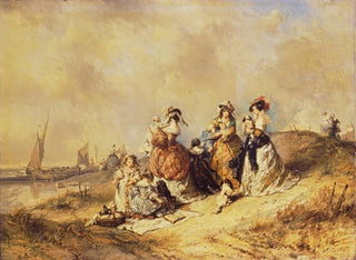 Eugne Isabey - A Promenade by the Sea.webp