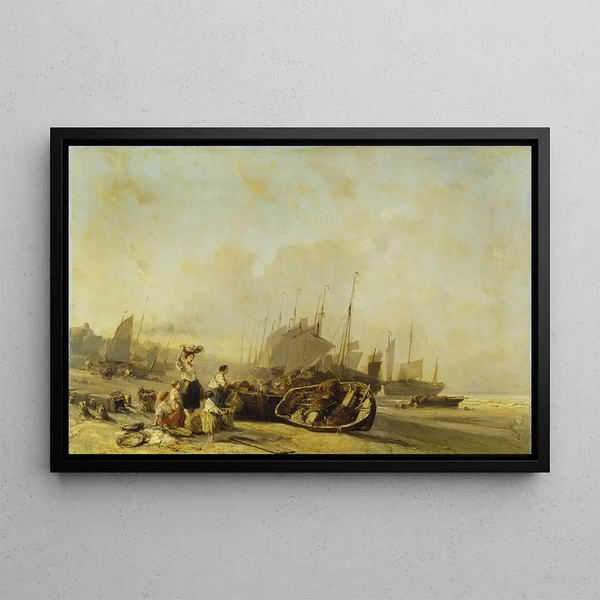 Eugne Isabey - Boats on the Shore at Calais.webp