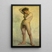 Male nude painting - Eugène Jansson — framed artwork on a wall