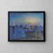 Zonsopgang boven de daken, Stockholm-motief - Eugène Jansson — ingelijst kunstwerk aan de muur