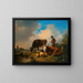 Een idyllische landelijke scène - Eugène Joseph Verboeckhoven — ingelijst kunstwerk aan de muur