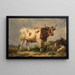 Stier - Eugène Joseph Verboeckhoven — ingelijst kunstwerk aan de muur