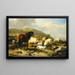 Landschap met Schapen - Eugène Joseph Verboeckhoven — ingelijst kunstwerk aan de muur