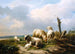 Schapen in een landschap - Eugène Joseph Verboeckhoven — weergave van het kunstwerk