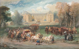 Eugne Louis Lami - Louis XIV Driving his Coach in the Park of Versailles.webp