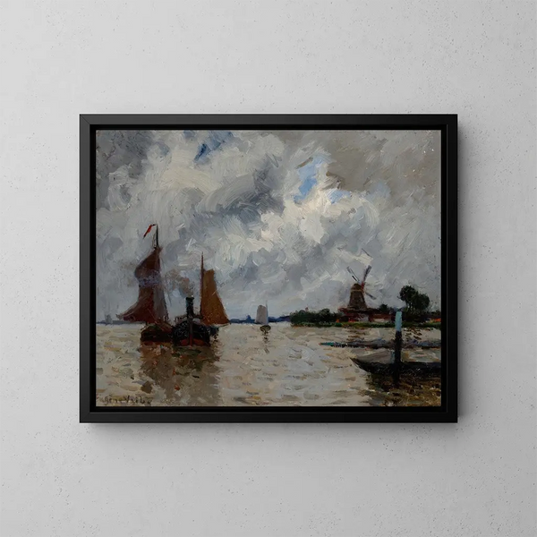 Dordrecht - Eugène Vail — ingelijst kunstwerk aan de muur